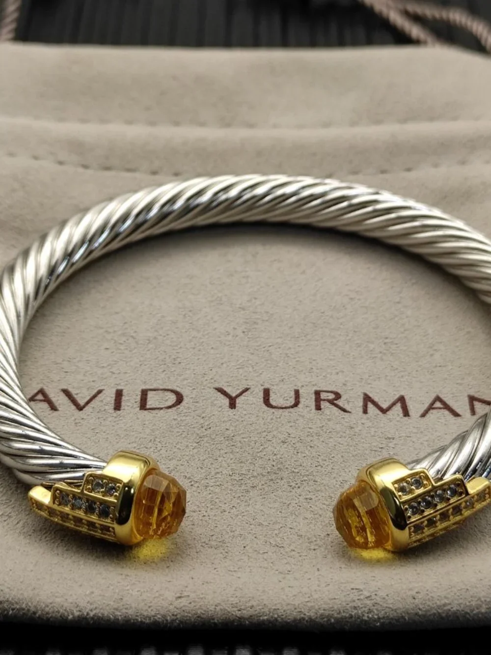 😗David Yurman😗 7mm Yellow Diamond bracelet
